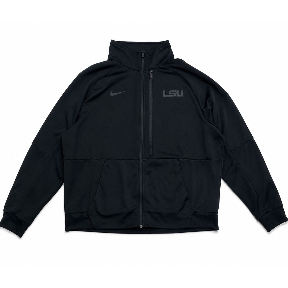 Nike LSU Tigers Men’s Black Full-Zip Jacket Multiple Zippers Size XXL